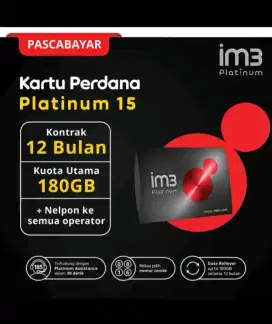 IM3 Pascabayar 12bulan 180gb