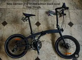 Sepeda Lipat Element Z10 Limited Edition Black Coral Uk 20