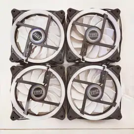 White ARGB Cooler Fan Case Fan Casing 12cm