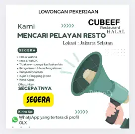 DIBUTUHKAN STAFF PELAYAN RESTO HALAL