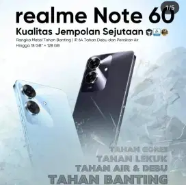 REALME NOTE 60 12/128(6+6) BARU SEGEL GARANSI RESMI ORIGINAL