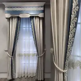 Jual tirai jendela gordyn hordeng gorden wallpaper dinding rollblind v