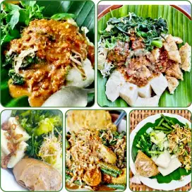 Gendar   &  Lontong  PECEL