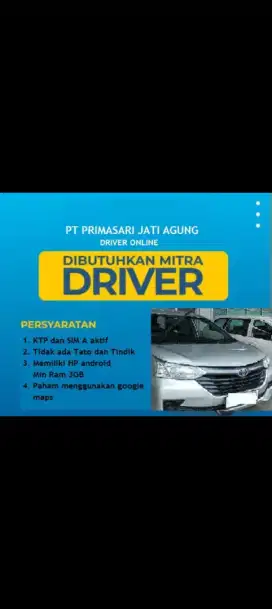 Lowongan pekerjaan driver