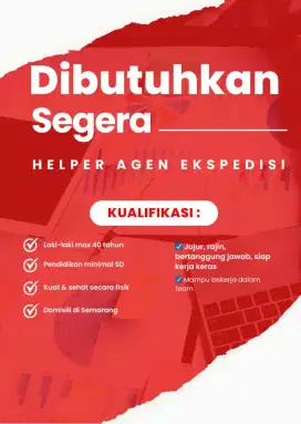 Loker helper agen ekspedisi