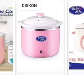 Slow cooker baby safe pink keramik pot