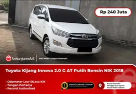 [ LOW KM ] Toyota Kijang Innova 2.0 G AT Putih Bensin 2018/2019