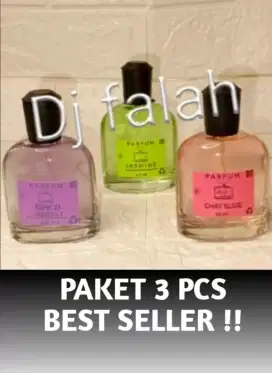 Best seller PAKET 3 PCS Parfum Unisex koleksi 65 ml Travel size