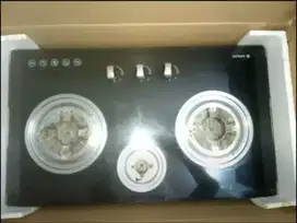 Kompor Gas Tanam Kaca Azalea Hitam Black Counter Top Stove Cibinong