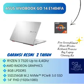 LAPTOP ASUS VIVOBOOK GO 14 E1404FA AMD RYZEN 3 7430 RAM8GB SSD256GB