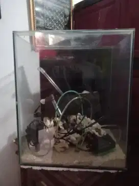 Aquarium dan timbangan elektronik