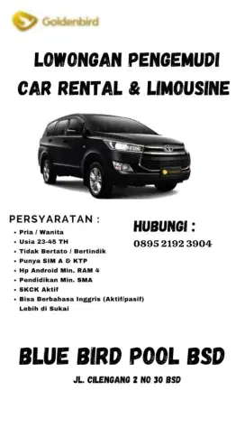 pengemudi taxi dan rental