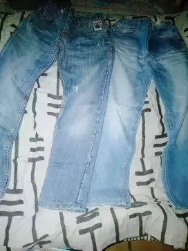 Celana jeans import dan celana JSP sz 8-9th 70r 2 pcs.kondisi baik