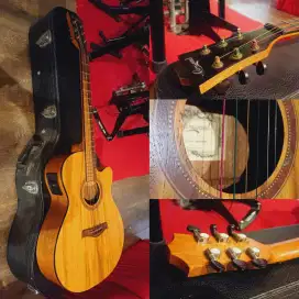 Gitar Akustik Elektrik Original Camwood Untuk Pemula Empuk di Jari