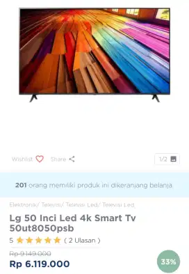 LG SMART TV 50 INCI