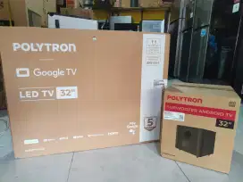 LED Polytron Google Tv Soundbar 32 new