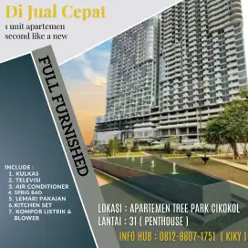 Dijual Apartement Treepark full furnished siap huni tanpa perantara