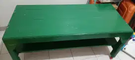 Meja Jati Warna Hijau Dengan Roda