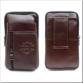 Dompet Kulit Resleting Hp Pria Line Zip Leather Wide - baru