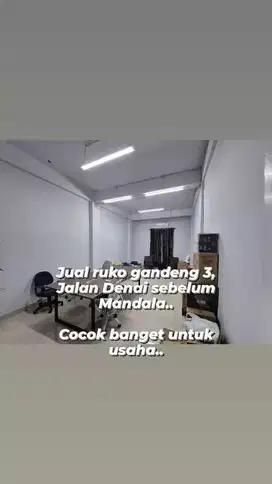 Jual Ruko gandeng 3, jalan Denai sebelum Mandala, strategis