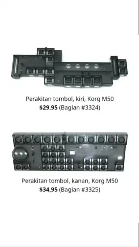 Tombol keyboard Korg M50 Kanan+Kiri ORI copotan Murah