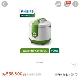 Rice Cooker Philips 2L