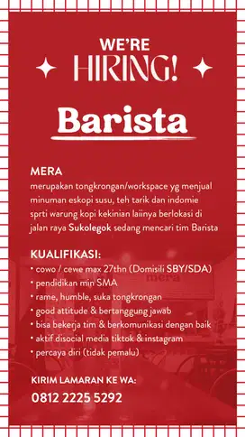 fulltime barista