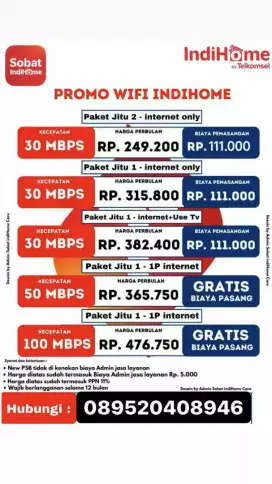 Wifi Indihome promo