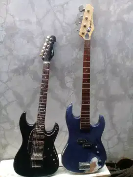 jual murah  apa adanya gitar elektrik  & bass..cepet2an aja.