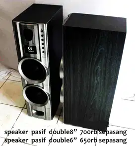 SPEAKER PASIF TOWER   speaker pasif double 6 harga 650rb