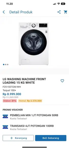 Mesin cuci LG 15kg