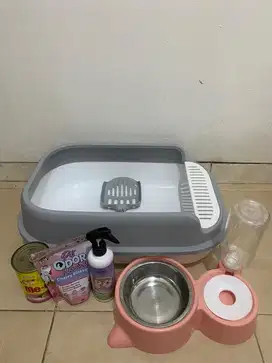 BAK PASIR KUCING & TEMPAT MAKAN KUCING