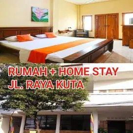 rumah dan home stay! jl raya kuta bali di jual buc