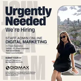 LOWONGAN STAFF ADMIN ONLINE DIGITAL MARKETING