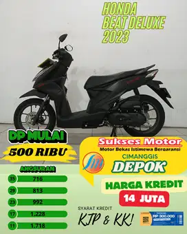 HONDA BEAT DELUXE TAHUN 2023 KM BARU 2 RIBU KUNCI 2 JUAL CASH FAST