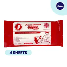 Docare Wash Gloves Standar 4 Sheet/Washlap Non Alcohol