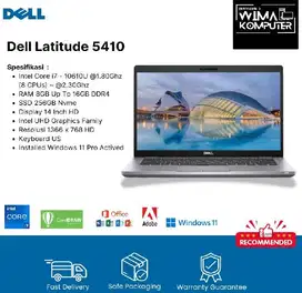 Dell Latitude 5410 CORE i7 G10 14 Inch SSD 256GB  RTV/NK