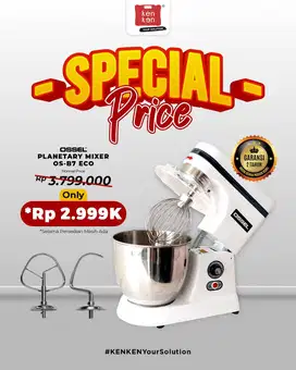 Mixer Kue Bolu Mixer Planetary OS-7L ECO 7 Liter OSSEL