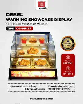 Warming Showcase Display Penghangat Makanan 2 Rak OS-DH-2P OSSEL