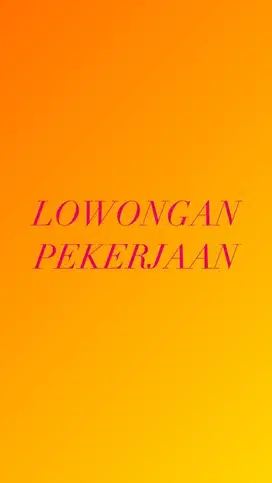 LOWONGAN PEKERJAAN ADMIN PEREMPUAN