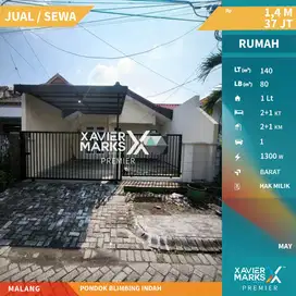 Disewakan Rumah Murah Siap Huni di Pondok Blimbing Indah Araya Malang