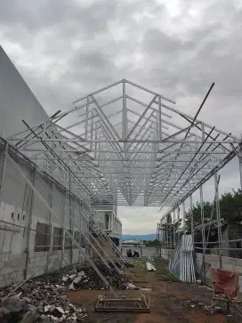 Rangka atap baja ringan terpasang