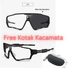 kacamata photocromic ELAX  bonus case EVA