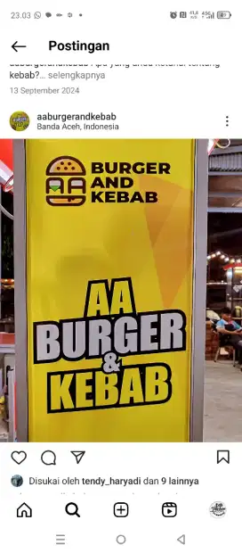 Loker untuk pria jaga stan kebab/burgers di warkop