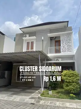 Rumah 2 lantai furnished perumahan sidoarum jl godean km 7