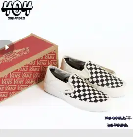 sepatu vans eco theory slip on SF checkerboard no 37