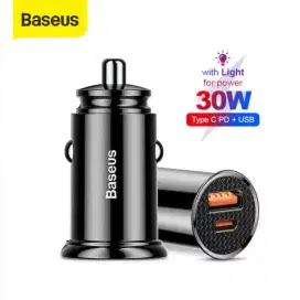 Baseus Car Charger Mobil USB C & USB PD 30W Quick Charge 4.0