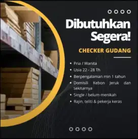 Dibutuhkan segera freelance packing dan team gudang qc produk