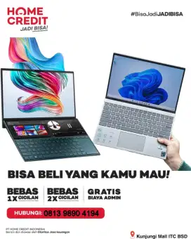 CICIL LAPTOP GRATIS ANGSURAN 1x