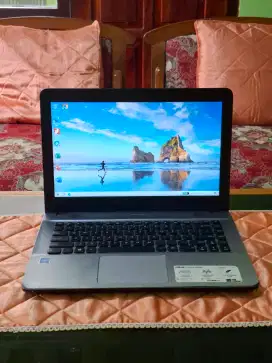 ASUS X441N INTEL N3350, RAM 4GB, SSD 256GB, BATRE OK SIAP LEMBUR